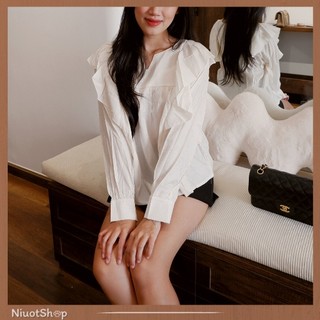 NIUOT - Áo sơ mi lụa phi bóng Elysia Shirt -  Ciie