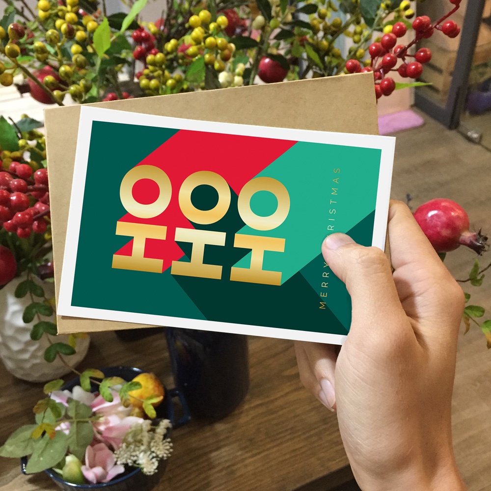 Thiệp giáng sinh, postcard trang trí noel, quà giáng sinh trang trí cây thông, postcard decor kích thước 10x15 - CHR4