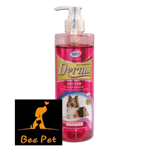 BIO DERMA 450ML - SỮA TẮM CAO CẤP ĐẶC TRỊ GHẺ, NẤM DA CHO CHÓ MÈO