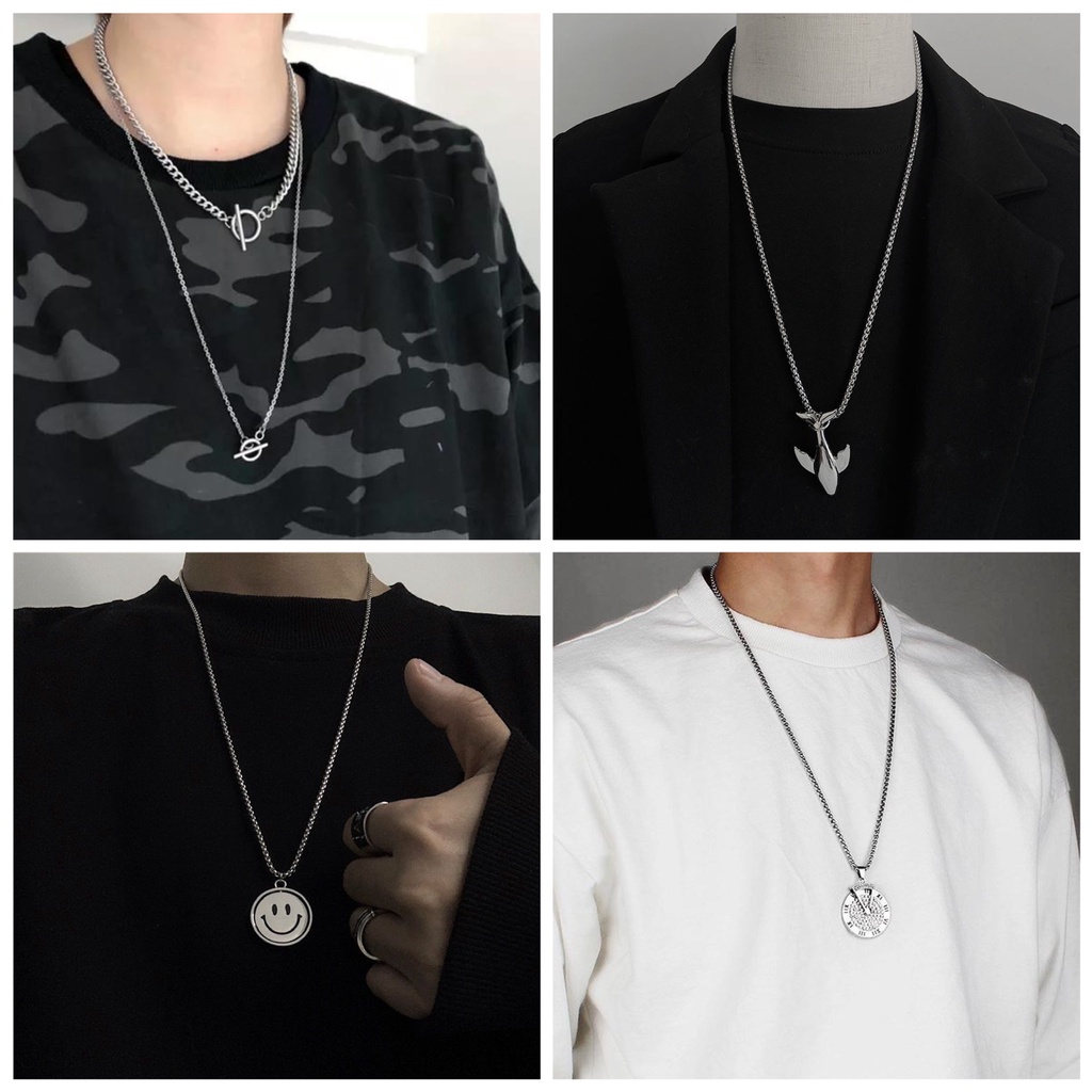 Vòng cổ Dài Bằng Thép Không Gỉ Phong Cách Hip Hop Thời Trang Cho Nam Và Nữ