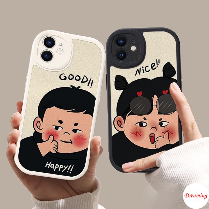 Ốp lưng điện thoại cho Redmi Note 11 11S 10 10S 9S 9 8 7 10C 10A 9C 9A 9T X3 NFC GT M3 Pro 5G 4G Oval Big Eye Soft Phone Case Motif Good Boy Nice Girl