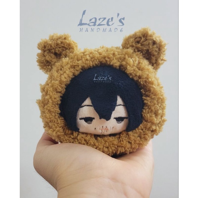 Outfit gấu nâu bông xù cho mochi doll / noru 8-9cm