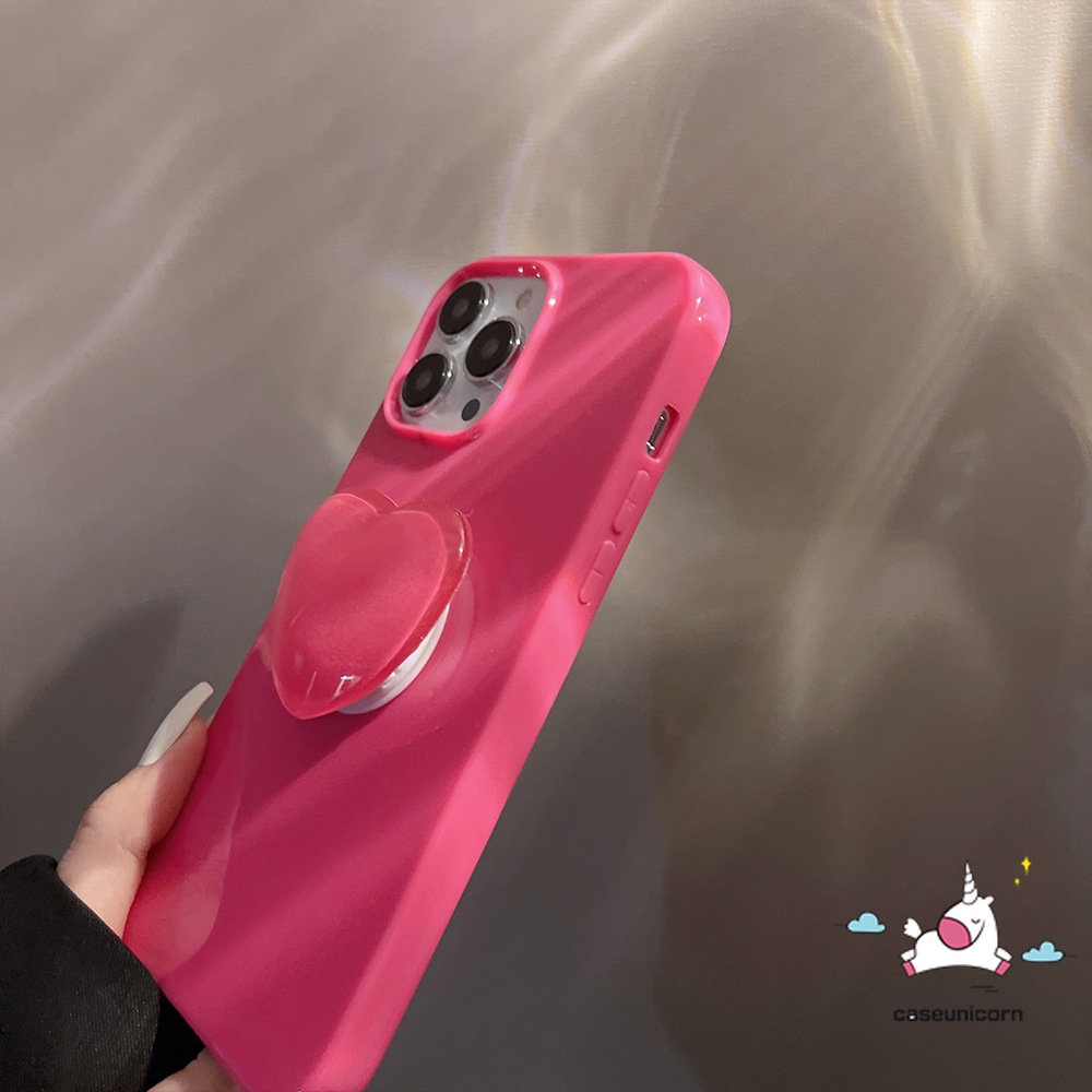 Ốp Điện Thoại Dẻo Họa Tiết Trái Tim Hoạt Hình 3D Cho iPhone 11 12 13 14 Pro MAX 7plus XR X XS MAX 7 8 Plus SE 2020