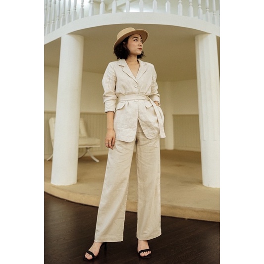 Áo khoác blazer linen - Nella Blazer - PHUTA