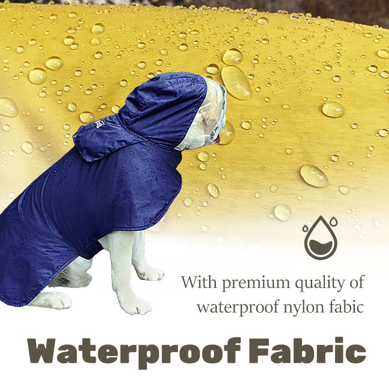 HamshMoc Áo Mưa Nhẹ Màu Trong Suốt Có Mũ Trùm Họa Tiết Hamsa Chống Thấm Nước Cho Cún Cưng