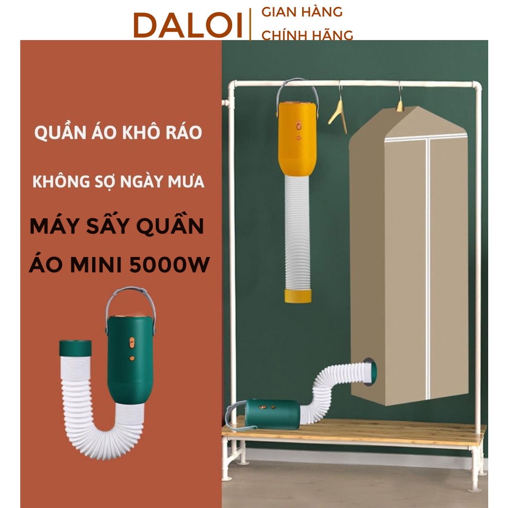 Máy Sấy Quần Áo Mini 500W, máy sấy giày, sưởi ấm diệt khuẩn, khử mùi, công suất lớn nhỏ gọn RF168 DL TECH