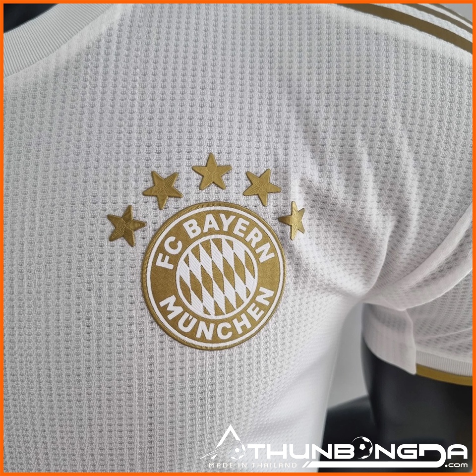 Áo Bayern Munich trắng sân khách 2022/2023, 2022/23 bản PLAYER Issue BODY Fit cao cấp Thái Lan
