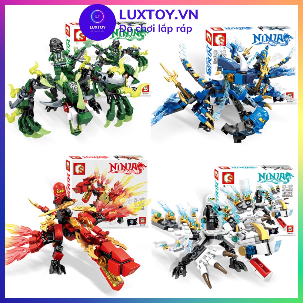 Lego ninjago Đồ chơi lắp ráp lắp ghép xếp hình lego nhân vật hoạt hình ninja rồng siêu cấp cho bé - LUXTOY