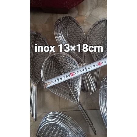Combo : vợt cá inox 13cm và cò bóp 2m