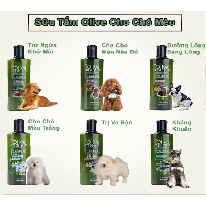 Sữa tắm Oliver cho chó mèo dưỡng mượt lông khử mùi 450ml