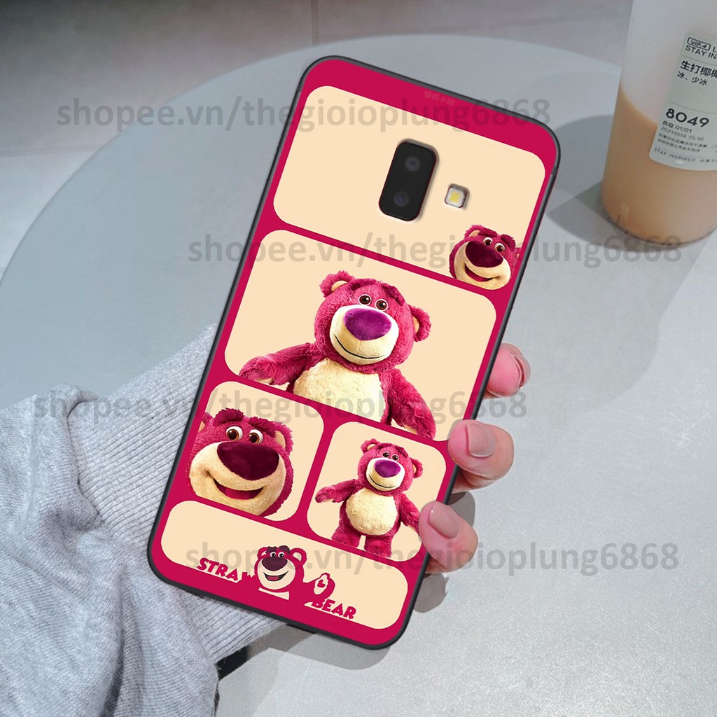 Ốp Samsung J6 2018 / J6 Plus / J6+ in hình caro gấu vịt cute dễ thương, đầy đáng yêu