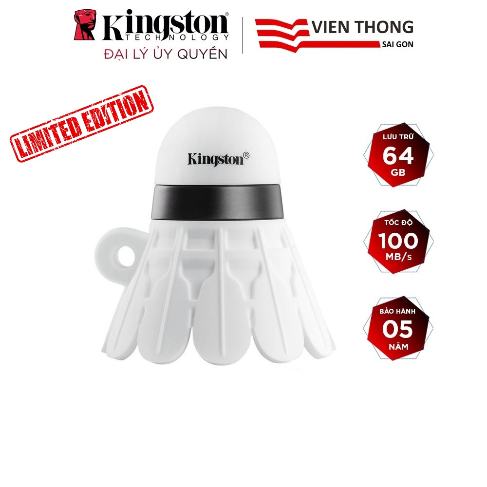 USB 64GB Kingston hình cầu lông (USB 3.2 gen 1) - Phiên bản giới hạn - Hãng phân phối chính thức