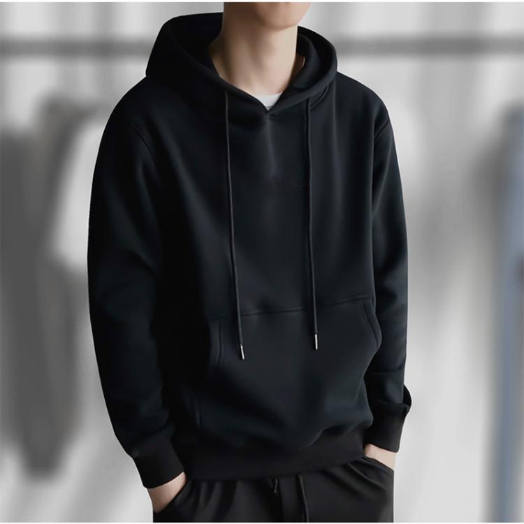 Áo Hoodie Dày Dặn Màu Sắc Đơn Giản Phong Cách Hàn Quốc Cho Nam