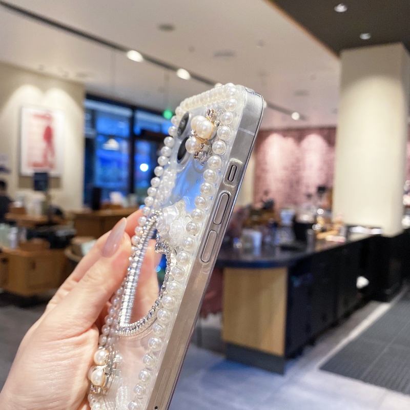 Ốp Điện Thoại Cứng Chống Sốc Tráng Gương Hình Hoa Cho iPhone 14 13 12 11 Pro Max XS XR X 8 7 Plus