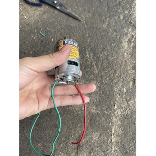 Moto 12v 775 về chế đồ - đầu vào 12v - trục cốt 5mm - có bạc đạn đầu cốt