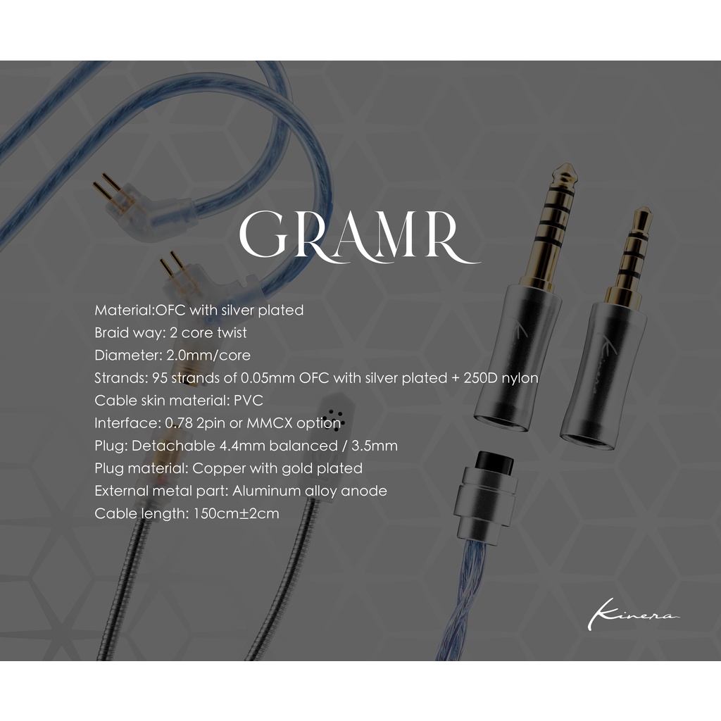 Kinera Gramr Modular Microphone Boom Mic Upgrade Cable
