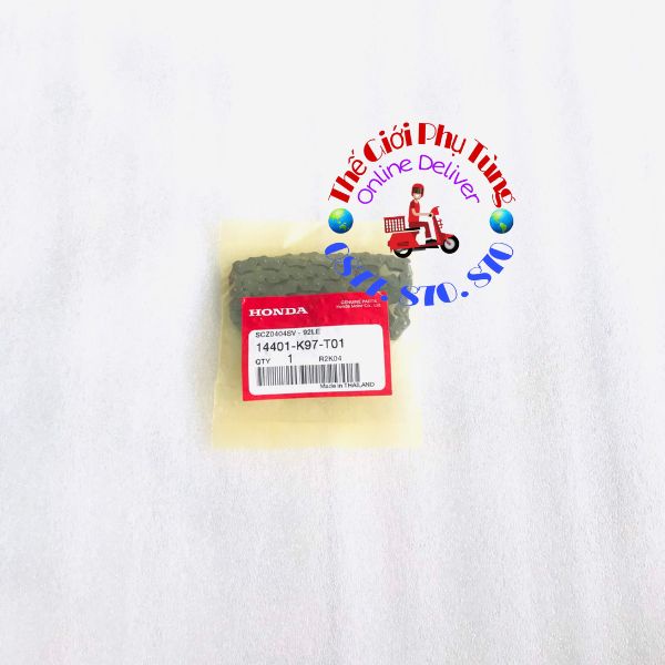 Sên  cam 92 mắt Vario, Click thái, Ab 125, PCX, SH Việt... Zin Honda Thái Lan - 14401-K97-T01