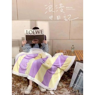 Kmeit chăn lông cừu dày hai lớp giữ ấm mùa thu đông