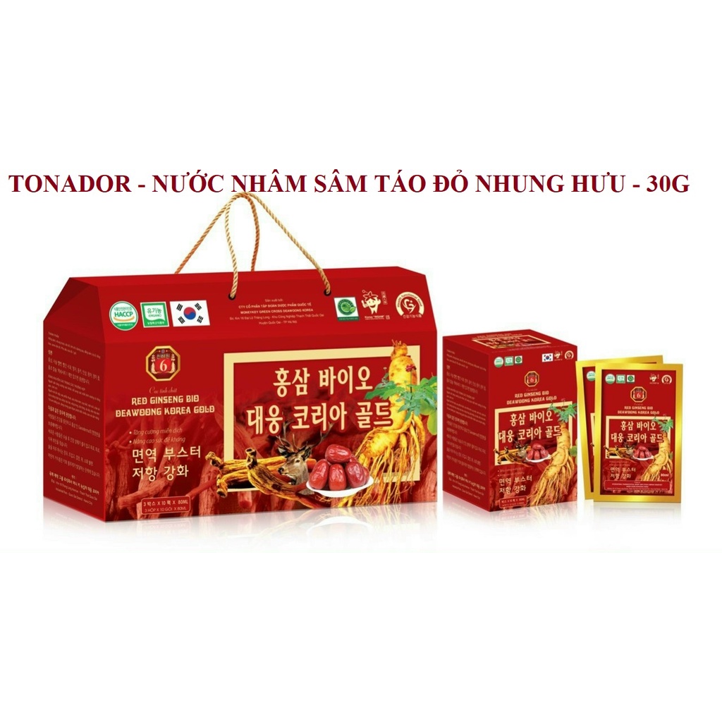 NƯỚC NHÂN SÂM TÁO ĐỎ LINH CHI - Tăng Cường Bồi Bổ Sức Khỏe- Nguyên Liệu Nhập Hàn Quốc