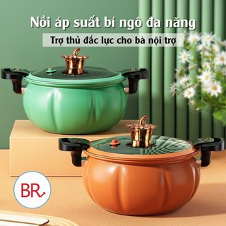Nồi áp suất hình bí ngô thông minh dung tích 8 lít,chống dính - Nồi đa năng hầm gà, hầm cháo cao cấp tiện lợi