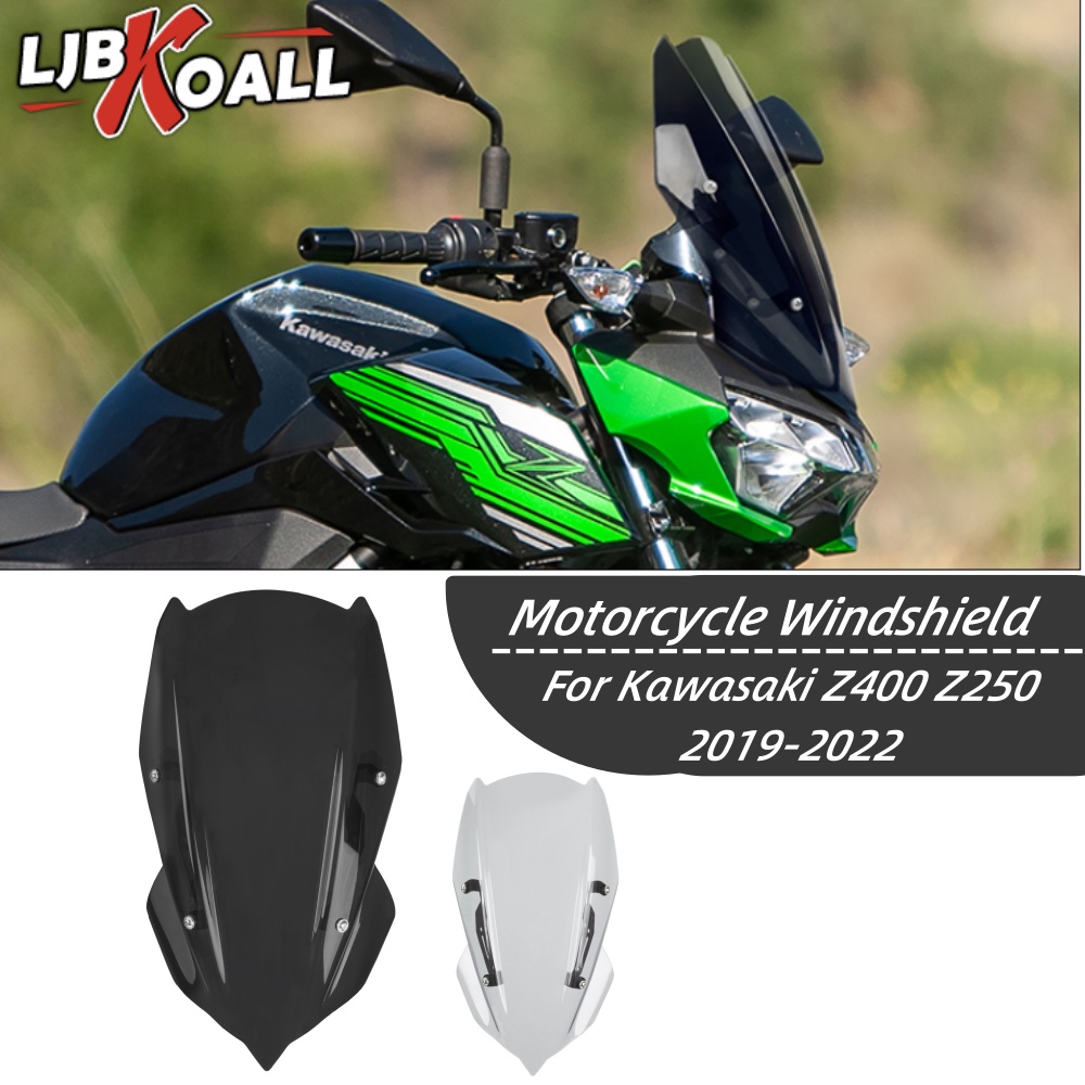 VISER Kính Chắn Gió Chuyên Dụng Cho Xe Mô Tô Kawasaki Z250 Z400 2019-2023 Z 400