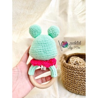 Lục lạc ếch - lục lạc len - gặm nứu -handmade