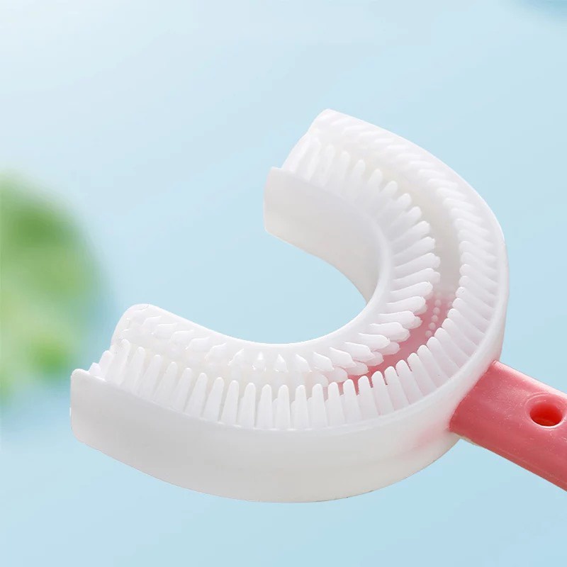 BÀN CHẢI ĐÁNH RĂNG 360 độ cho be từ 2-12t, bàn chải đánh răng silicol chữ U mới nhất