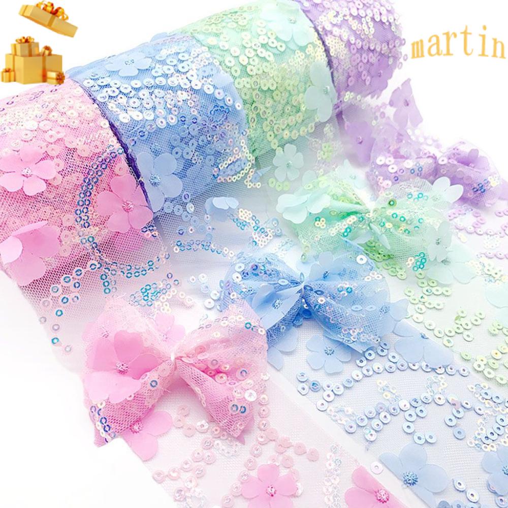 1 Cuộn Ruy Băng Kim Tuyến MARTIN1 Nhiều Màu Sắc Tùy Chọn|Thắt Lưng Vải Lưới Đính Kim Sa Lấp Lánh