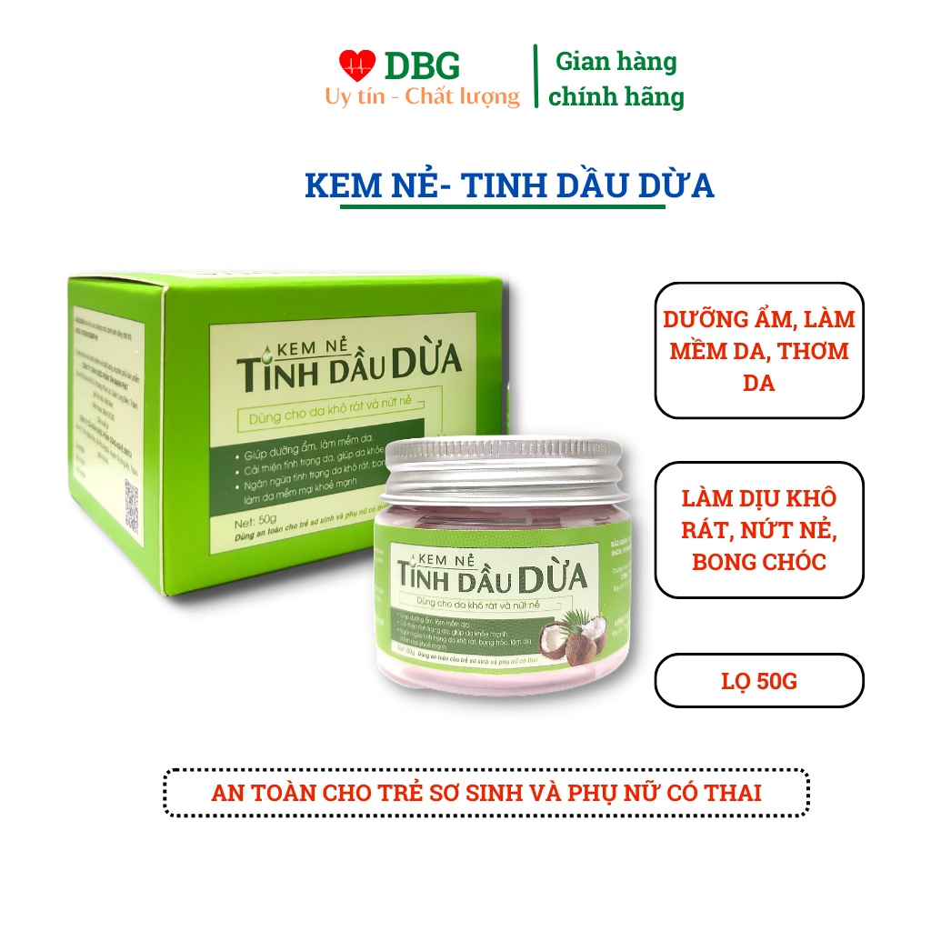 Kem nẻ - tinh dầu dừa, dùng cho da khô rát và nứt nẻ