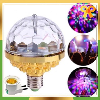 Đèn Led Xoay 7 Màu, Đèn Quẩy Bar Mini Tặng Đuôi Đèn Có Con Tắc