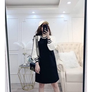 Váy xuông phối tay sang chảnh