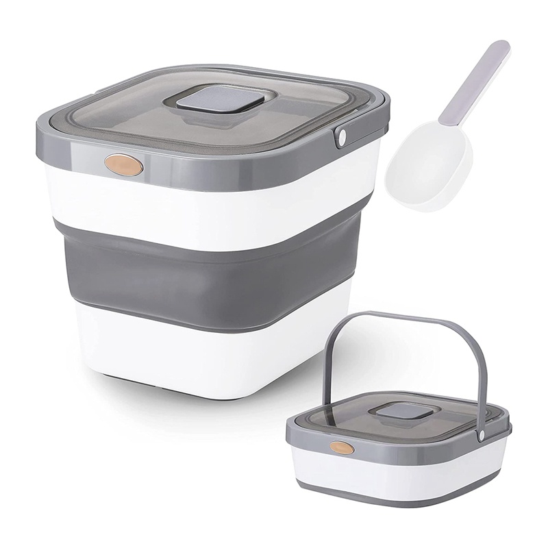 Hộp Đựng Thức Ăn Cho Mèo Kín Khí 15 Lb Có Nắp Và Muỗng Khóa