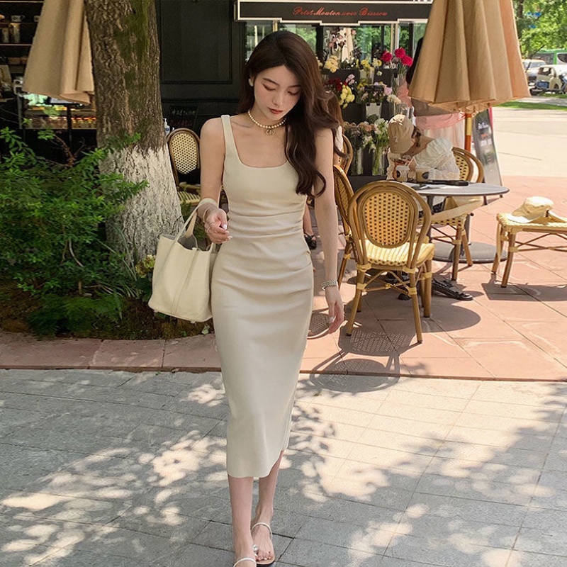 Đầm Dài Hai Dây Dáng Ôm Thời Trang Mùa Hè Pháp Hàng Mới 2022 Dành Cho Bạn Nữ