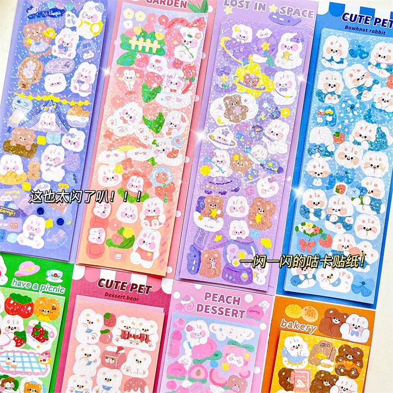 Sticker gấu bling bling