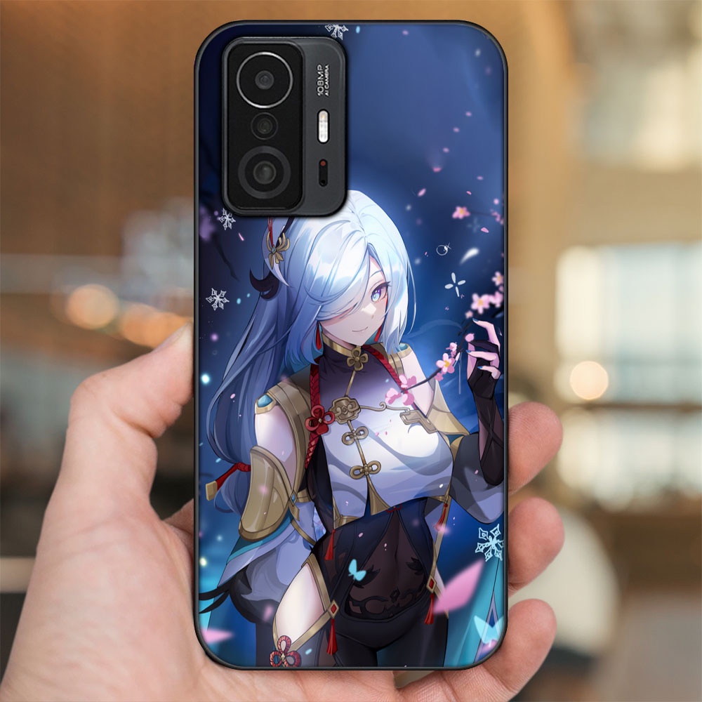 Ốp lưng Xiaomi 11T Pro 5G viền đen in hình Shenhe Genshin Impact