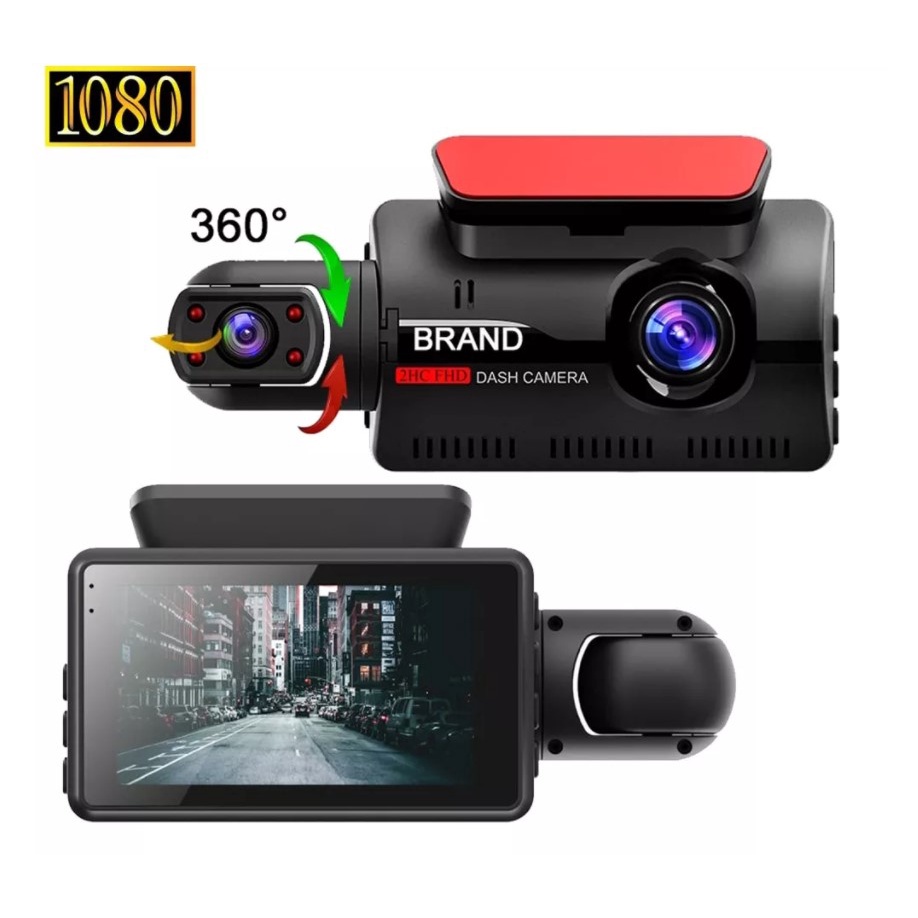 Camera hành trình ô tô ONTEK A68 Ống Kính Kép 3" Ghi hình trước và trong khoang xe - FULL HD 1080