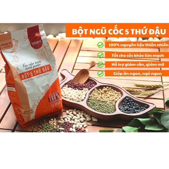 🌿🌱BỘT 5 THỨ ĐẬU KHÔNG ĐƯỜNG VITAPRO - DATE 11/03/2024