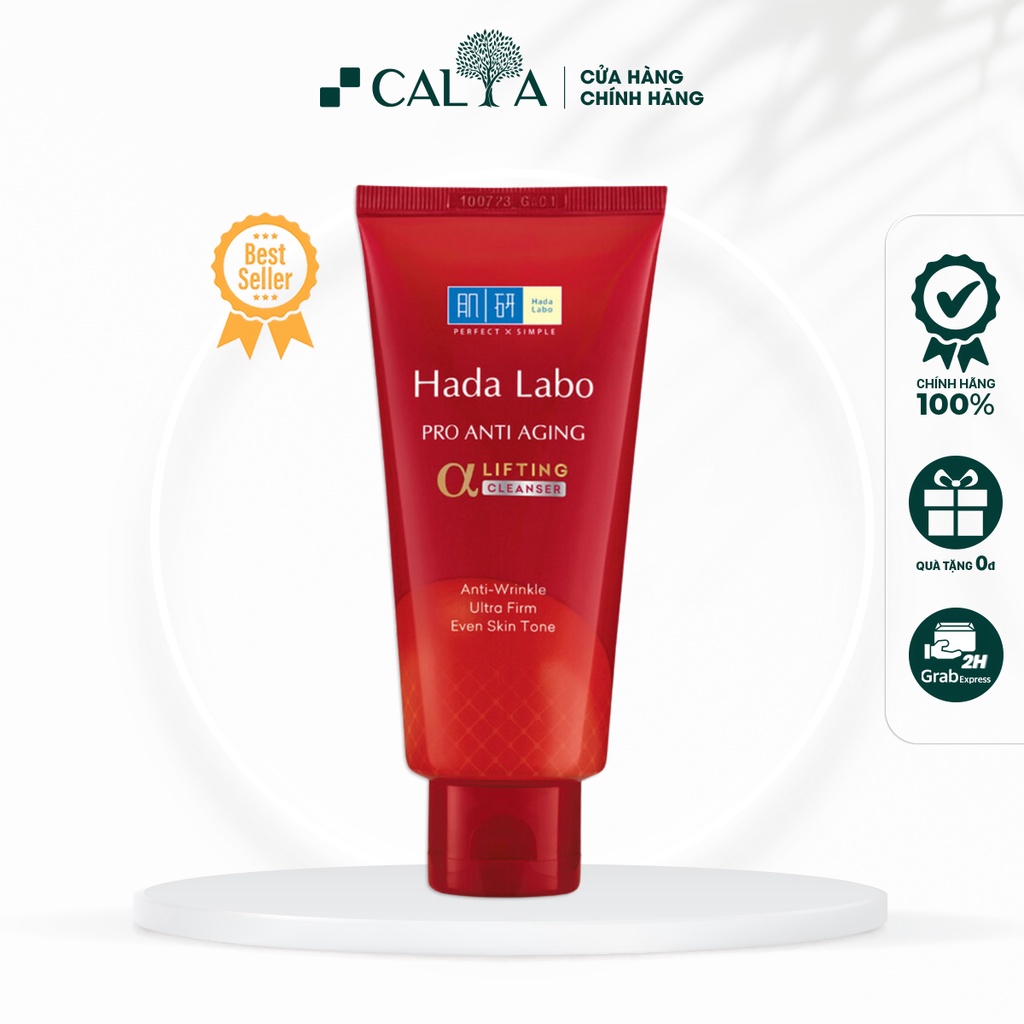 Sữa Rửa Mặt Hada Labo Màu Đỏ Chuyên Biệt Chống Lão Hóa, Làm Mịn Da - Hada Labo Pro Anti Aging α Lifting Cleanser 80g