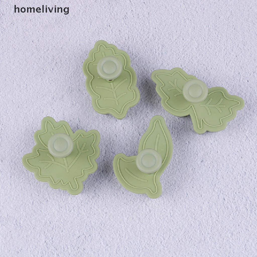 Bộ 4 Khuôn Cắt Bánh Quy Hình Chiếc Lá 3D Tiện Dụng Cho Nhà Bếp DIY