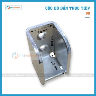 Cốc đỡ thanh hộp vuông bắn trực tiếp vào tường - d9