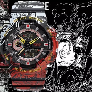 1434 Đồng Hồ Anime đeo tay nam Monkey D. Luffy trạng thái Gear One Piece