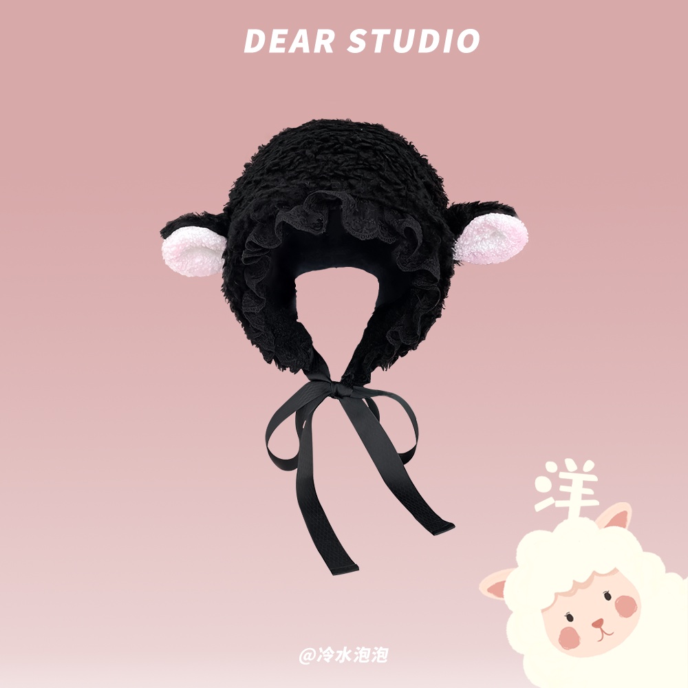 Mũ Lông Cừu Mềm Mại Giữ Ấm Tai Kiểu Nhật Bản Thời Trang Thu Đông Cho Mẹ Và Bé