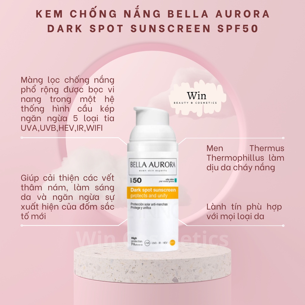 Kem chống nắng Bella Aurora Dark Spot Sunscreen SPF50