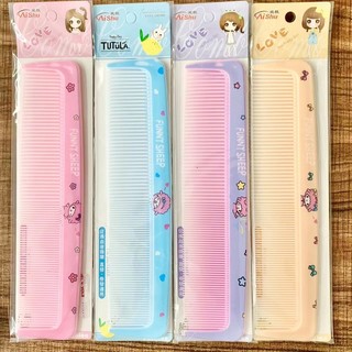 Lược chải tóc bằng nhựa in hình dễ thương hai đầu dạng dẹp