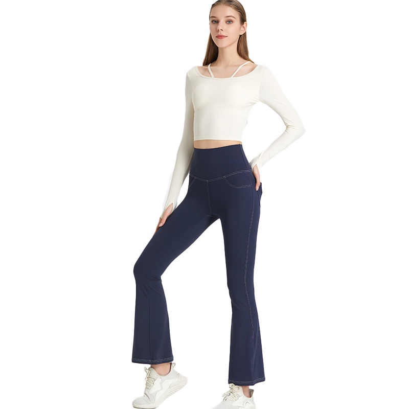 Wmuncc Quần Legging Ống Loe Lưng Cao Nâng Hông Tập Yoga Thể Hình Dành Cho Nữ