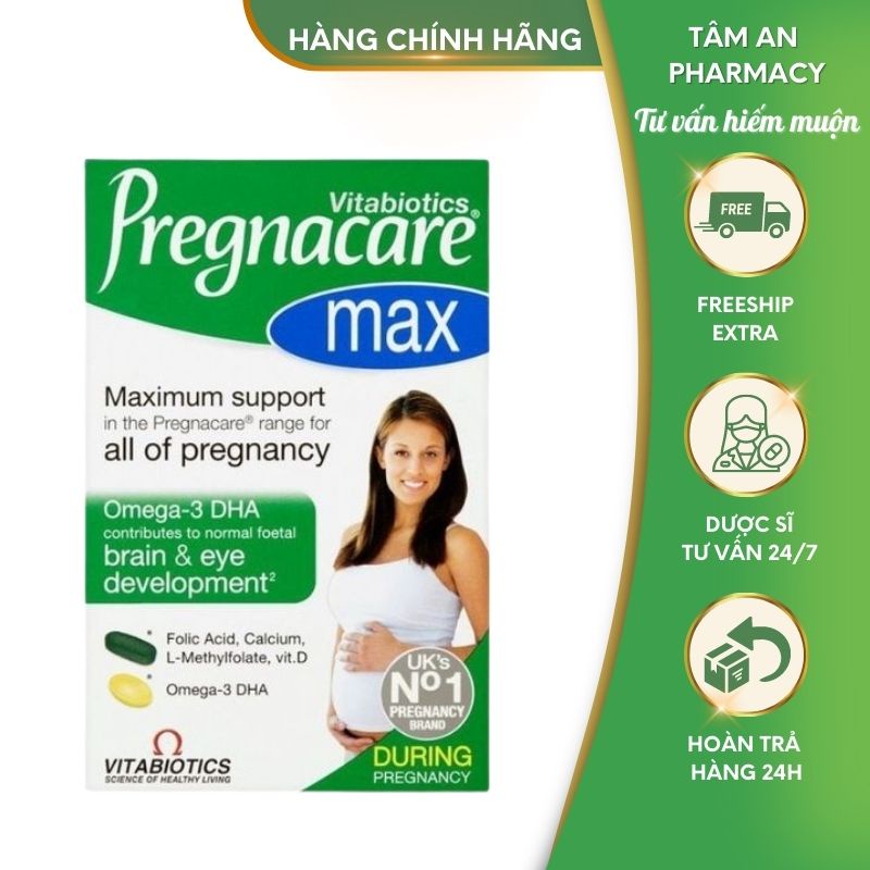 Vitamin tổng hợp bà bầu Pregnacare max 84 viên  - Nhà thuốc Tâm An
