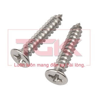 Vít bắt gỗ inox 201 đầu bằng M3 (Túi 10)