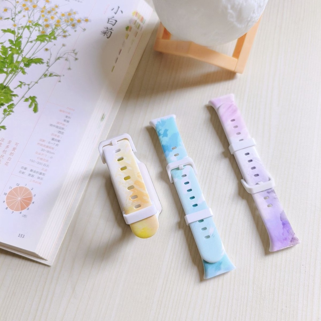 Dây Đeo In Họa Tiết Màu Nước Sáng Tạo Cho Xiaomi mi band 7 pro mi band 7 pro
