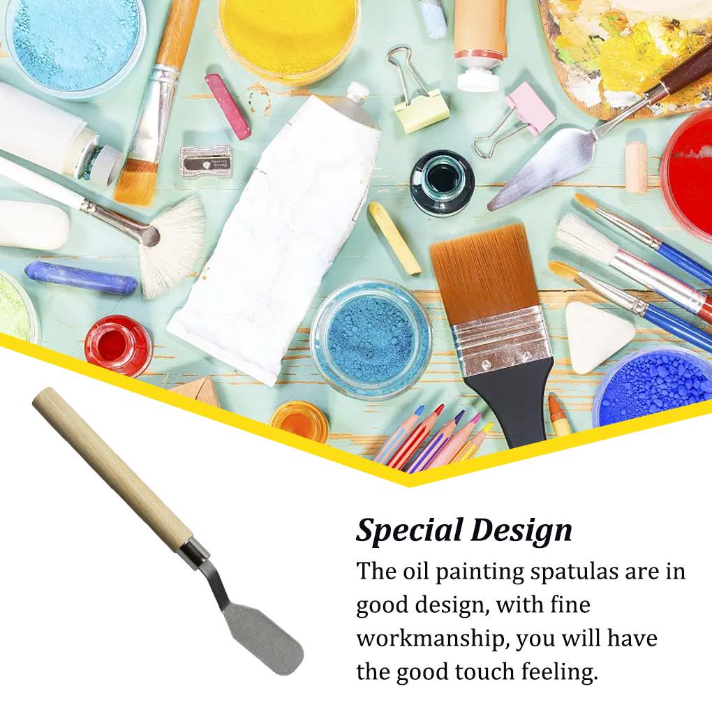 Xẻng Trộn Màu Vẽ Tranh Sơn Dầu Bằng Thép Không Gỉ Chuyên Nghiệp