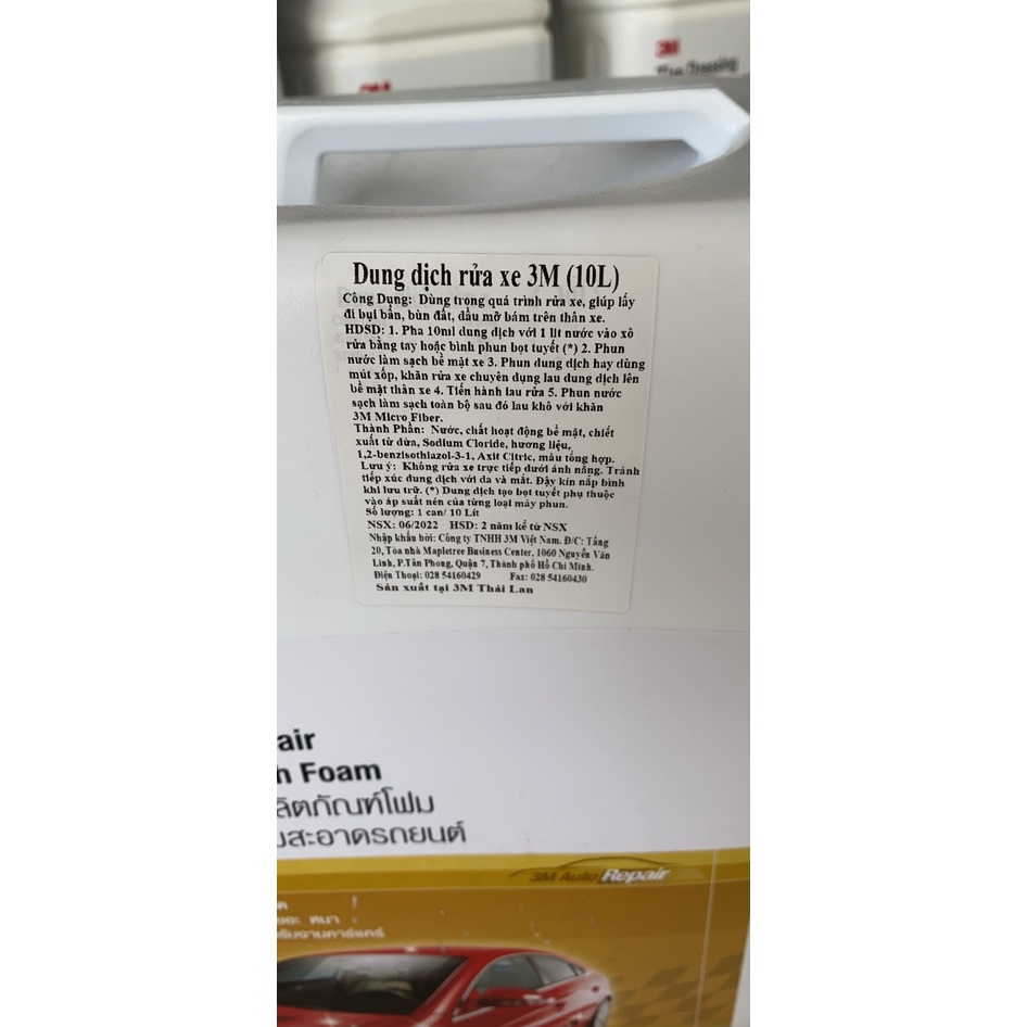 Xà Bông Bọt Tuyết Rửa Xe 3M Car Wash Foam can 10L
